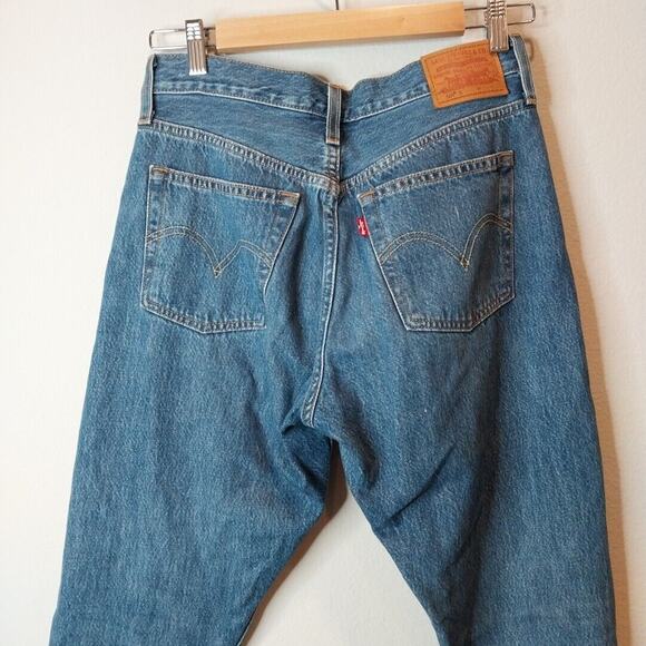 Levi's Jeans 501 Big E Buttonfly Distressed Women's Blue Denim Pants Size 27‎ - Picture 7 of 9